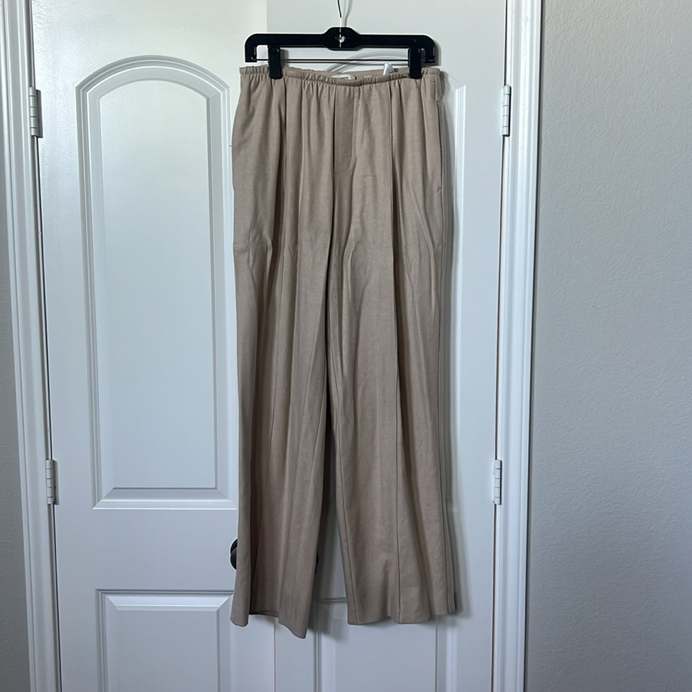 Vince pull-on flannel wide legged pant